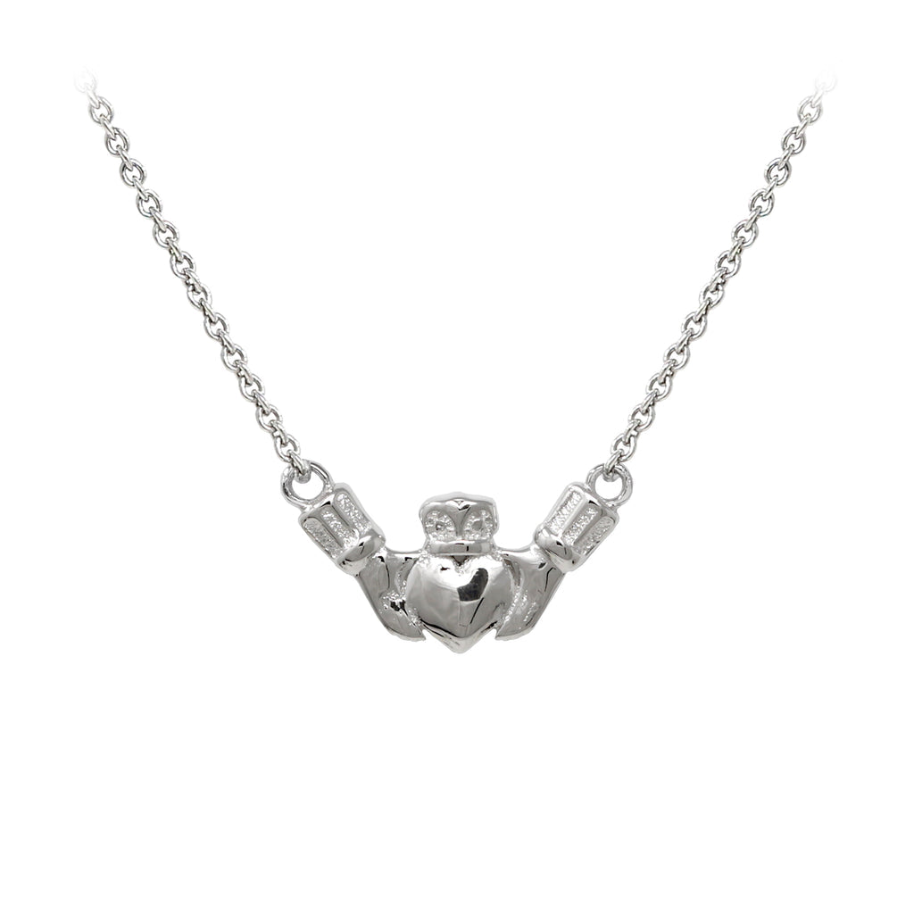 Claddagh Sterling Silver Dainty Necklace
