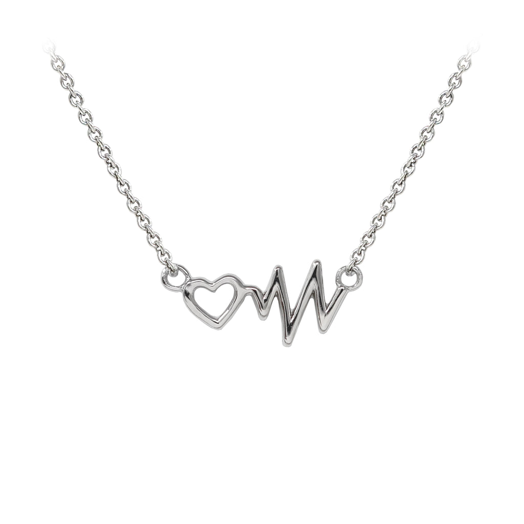 Heartbeat Sterling Silver Dainty Necklace