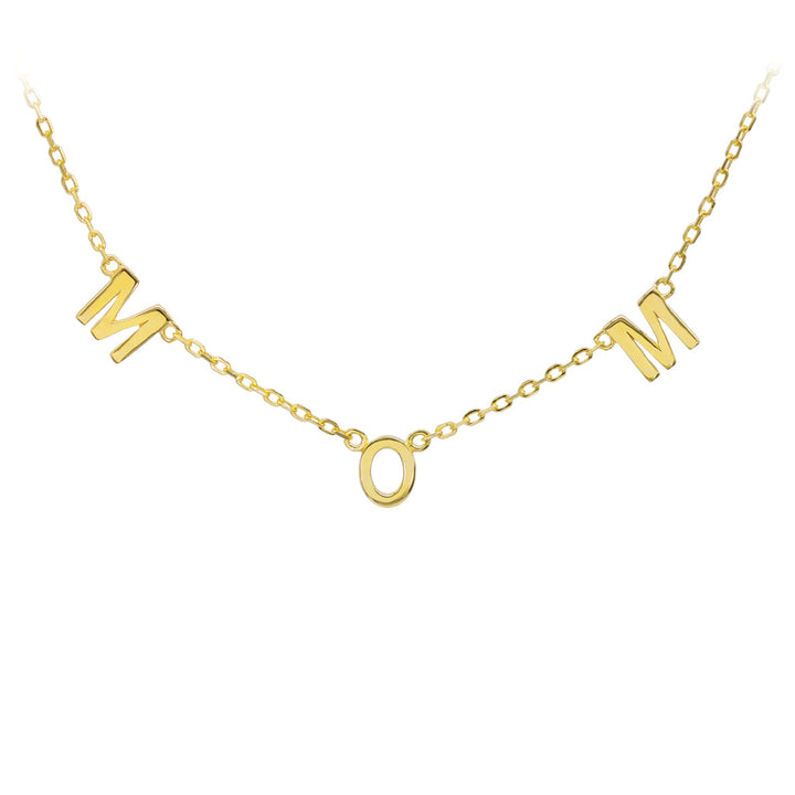 M-O-M Stations Sterling Silver Dainty Necklace