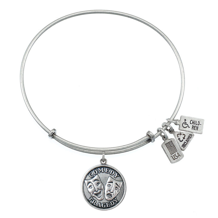 Drama Mask Charm Bangle