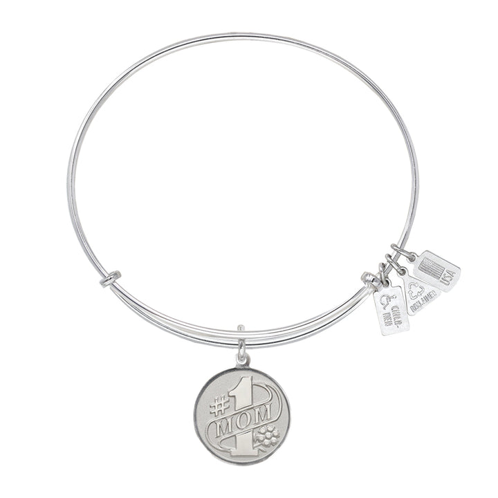 Number 1 Mom Charm Bangle