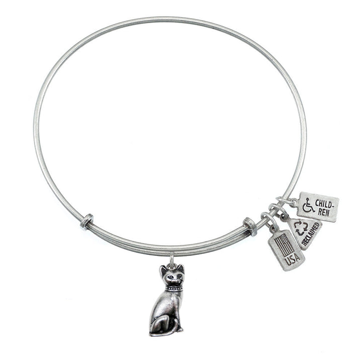 Cat Charm Bangle