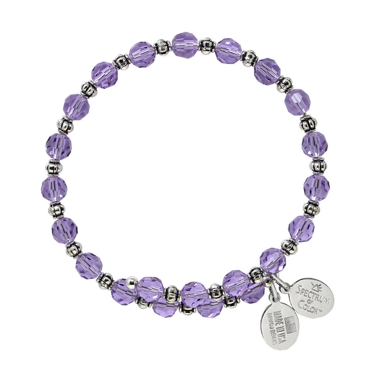Violet Crystal Wrap Bracelet