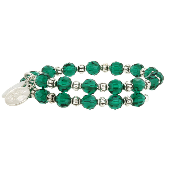 Emerald Crystal Wrap Bracelet