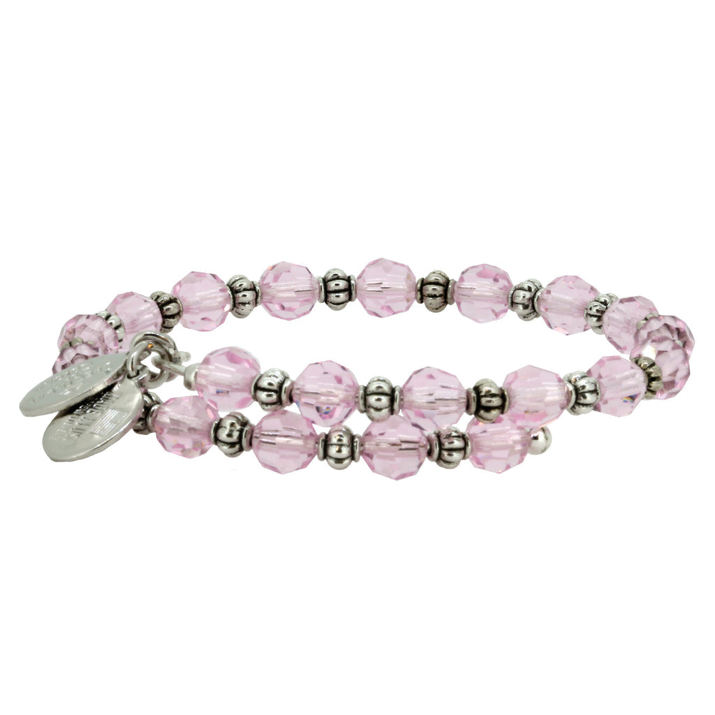 Pink Diamond Crystal Wrap Bracelet