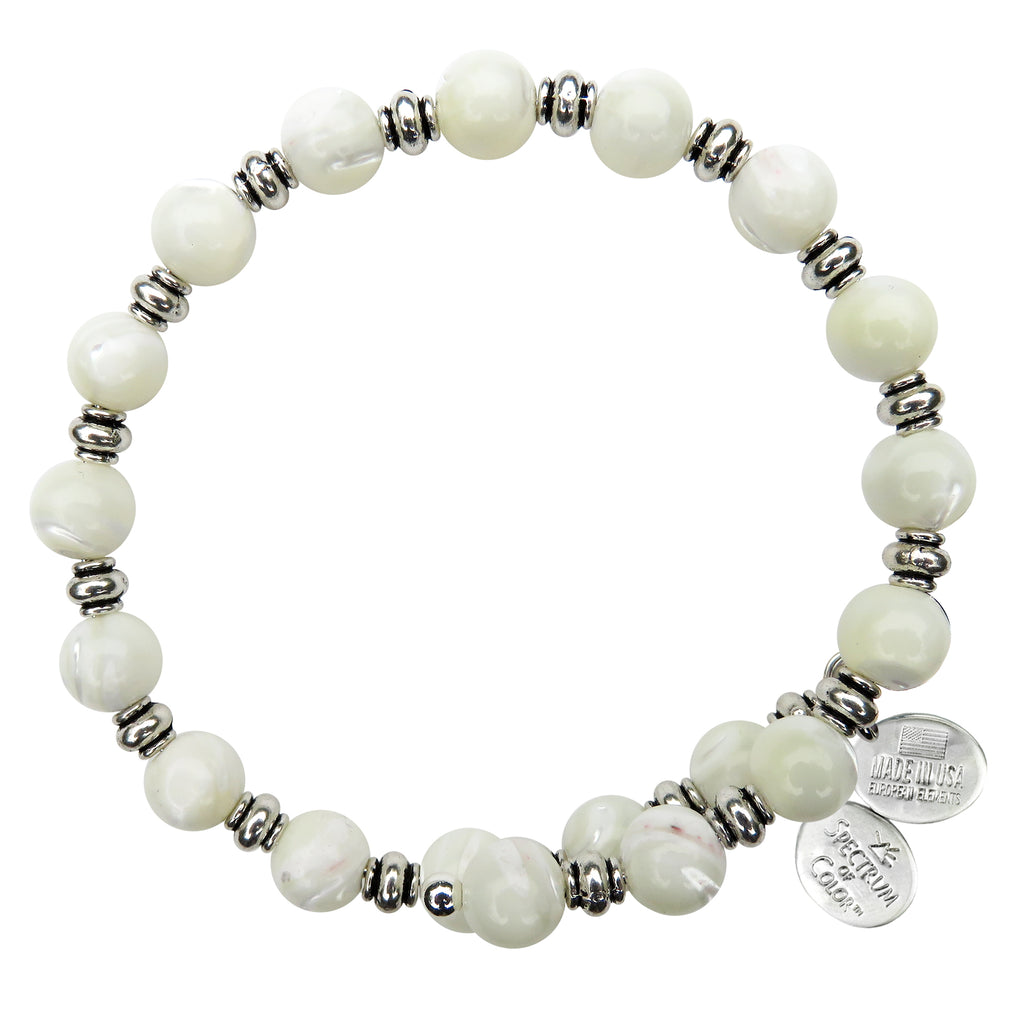 White Mother-of-Pearl Wrap Bracelet