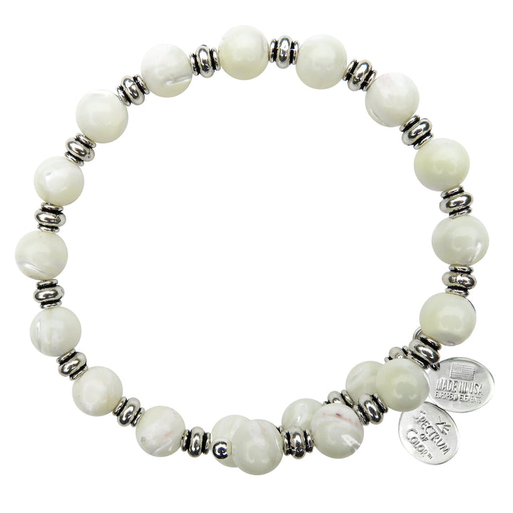 White Mother-of-Pearl Wrap Bracelet