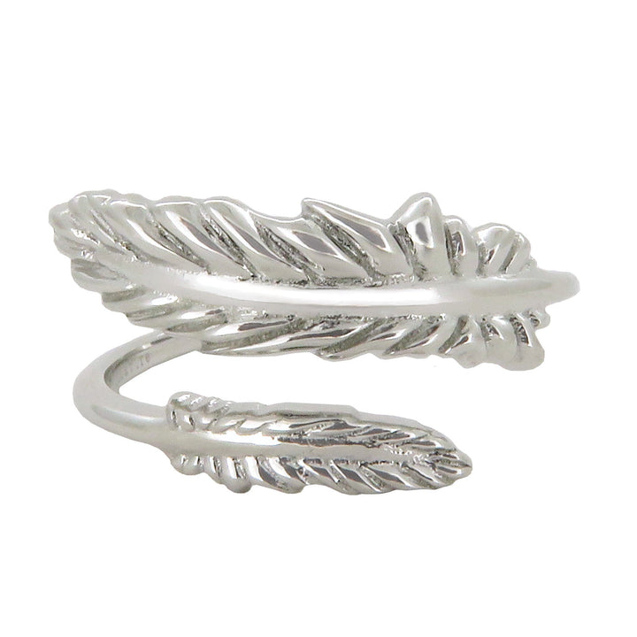 Feather Sterling Silver Ring Wrap