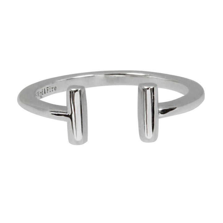 T Bar Sterling Silver Ring Wrap