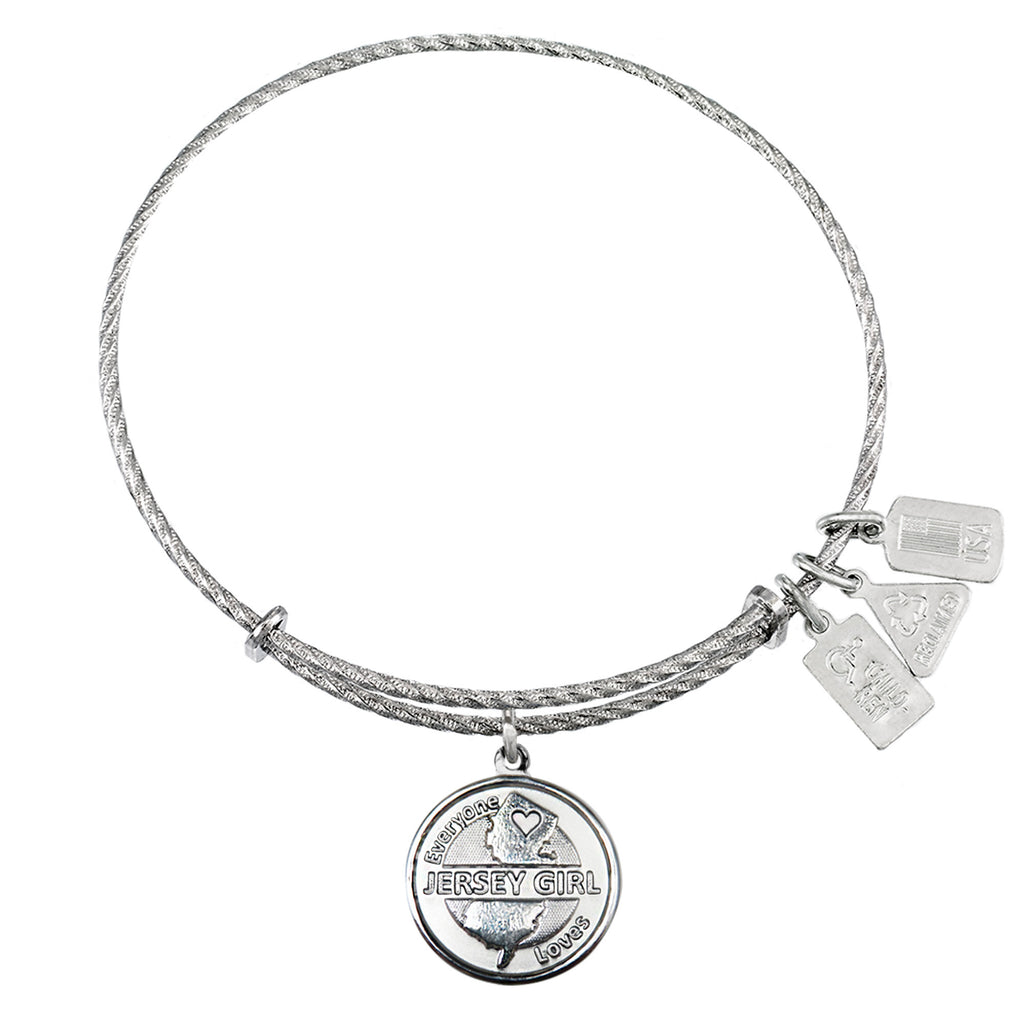 Jersey Girl Sterling Silver Charm Bangle