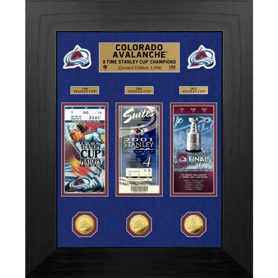 Colorado Avalanche Autographed Deluxe Framed 2022 Stanley