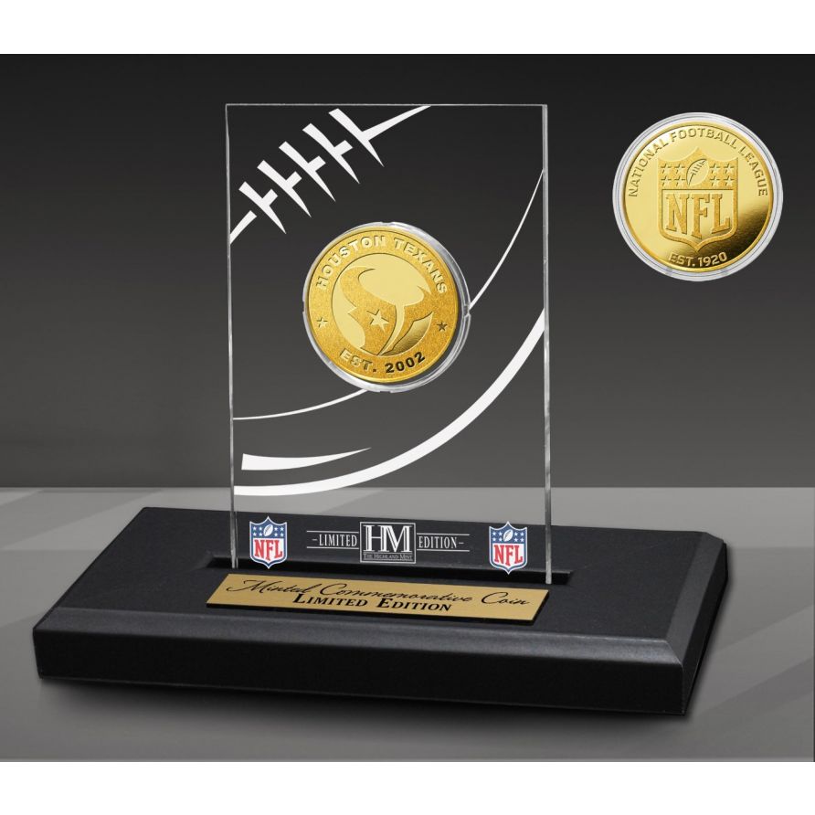 Houston Texans Gold Coin With Acrylic Display