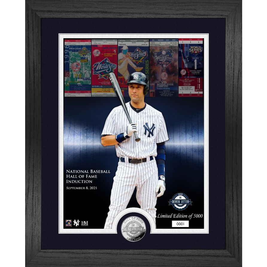 Derek Jeter 2020 Hall Of Induction WS Champ Silver Coin Photo Mint