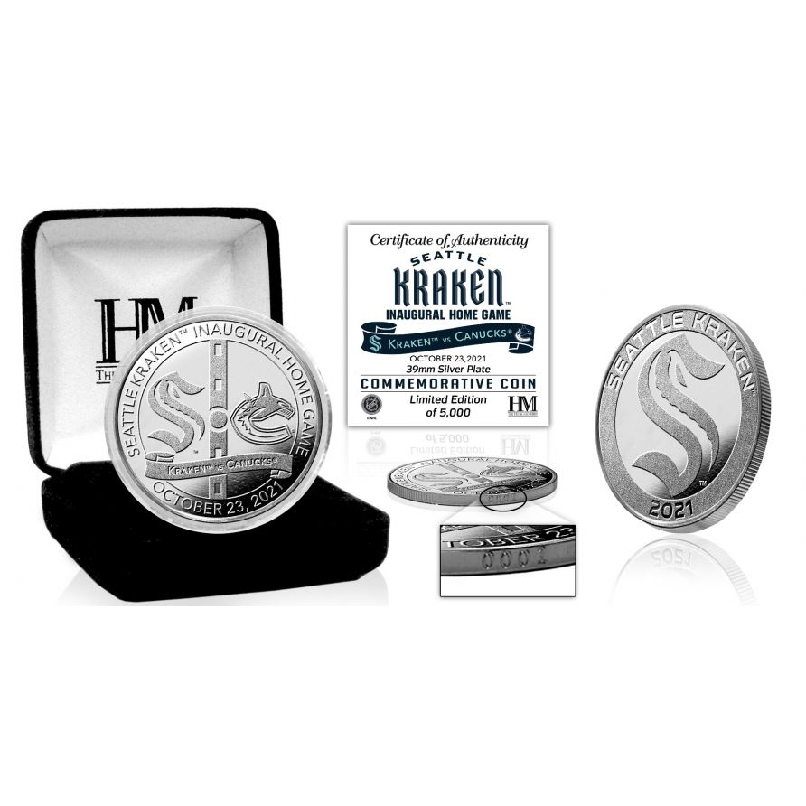 Seattle Kraken Inaugural Home Game Silver Mint Coin
