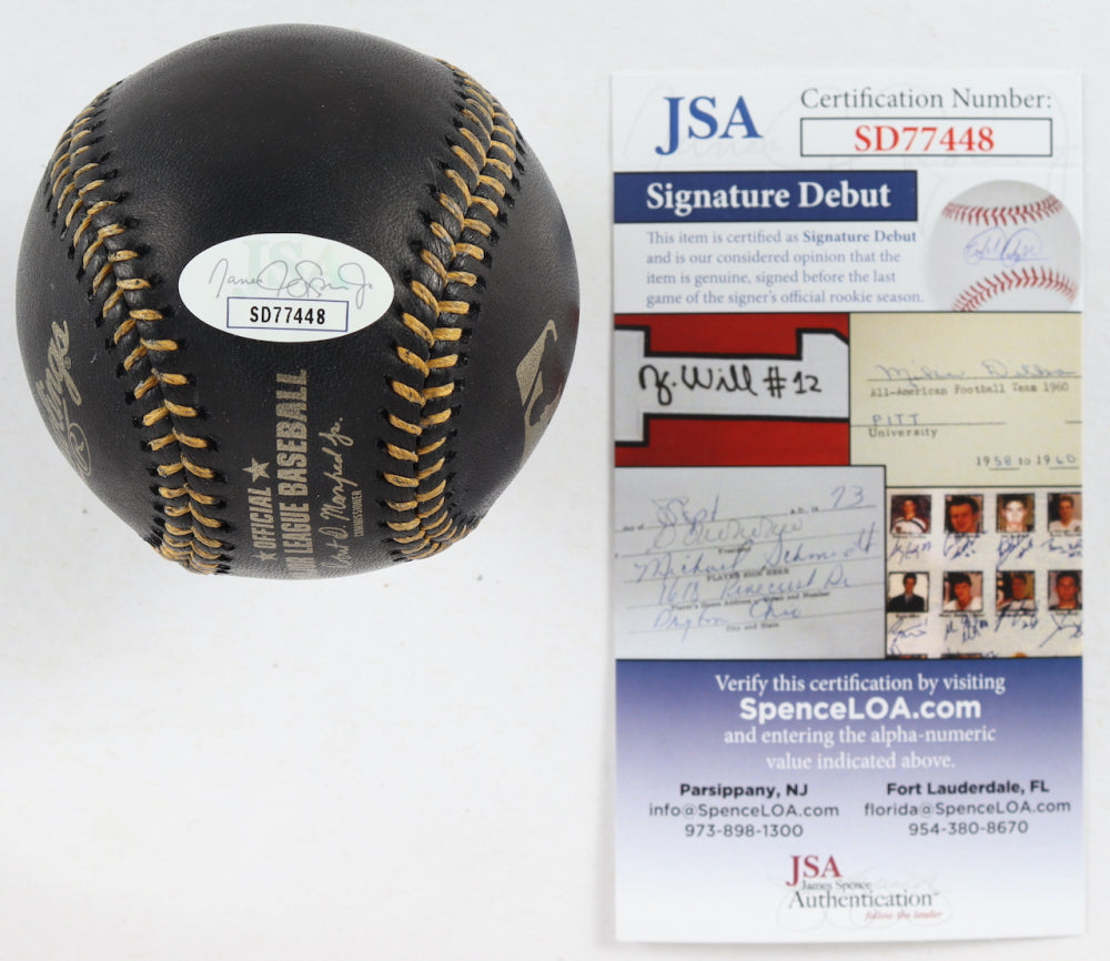 Fernando Tatis Jr. Signed OML Black Leather Baseball Inscribed "El Niño" (JSA)
