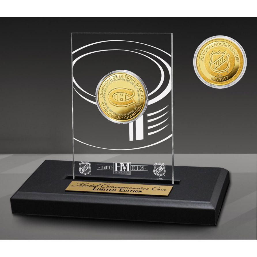 Montreal Canadiens 24-Time Champions Acrylic Gold Coin