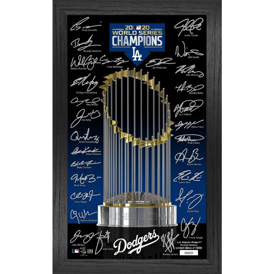Los Angeles Dodgers 2020 World Series Champions Signature Trophy