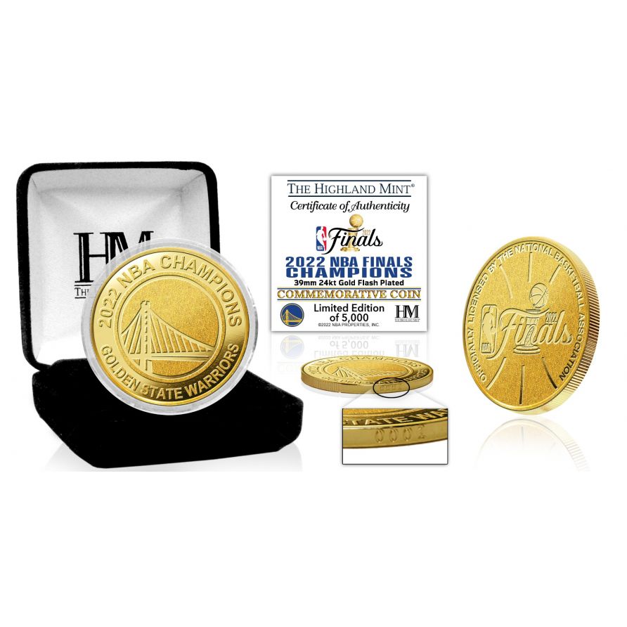 Golden State Warriors 2022 NBA Finals Champions Gold Mint Coin