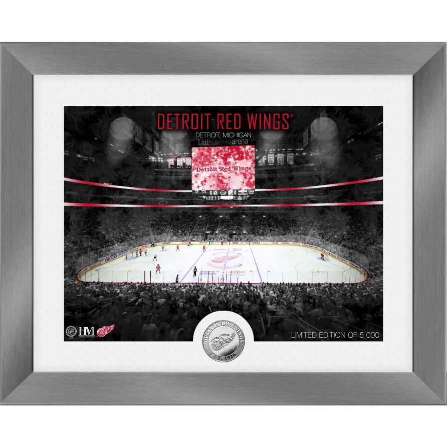 Detroit Red Wings Art Deco Silver Coin Photo Mint