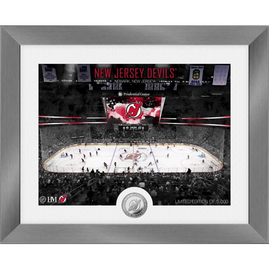 New Jersey Devils Art Deco Silver Coin Photo Mint