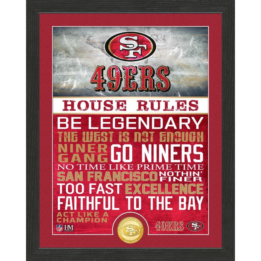 San Francisco 49ers House Rules Bronze Coin Photo Mint