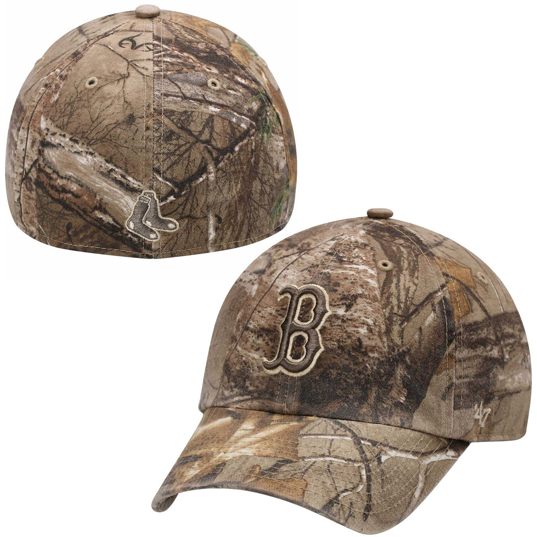 Camo red sox hat fitted Clearance