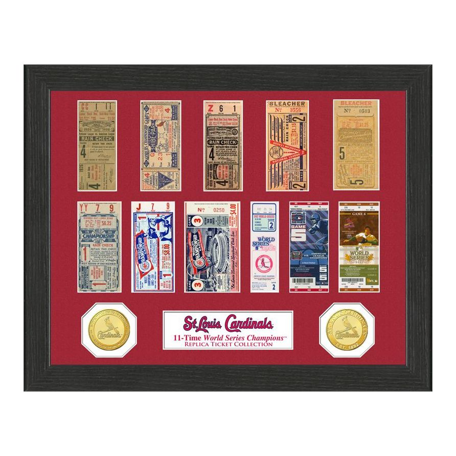 Highland Mint St. Louis Cardinals World Series Deluxe Framed Gold Coin &  Replica Ticket Collection